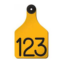 Universal Large Cattle Ear Tags w/ Engraved Numbers Yellow/Black Center - Item # 44238