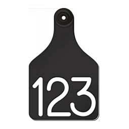 Universal Large Cattle Ear Tags w/ Engraved Numbers Black/White Center - Item # 44238