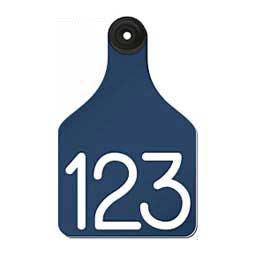 Universal Large Cattle Ear Tags w/ Engraved Numbers Blue/White Center - Item # 44238