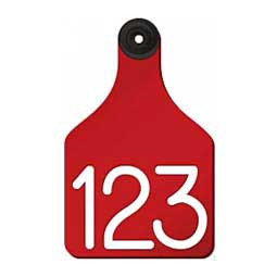 Universal Large Cattle Ear Tags w/ Engraved Numbers Red/White Center - Item # 44238
