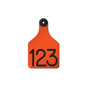 Universal Large Cattle Ear Tags with Engraved Numbers Orange/Black Center - Item # 44238