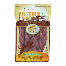 Nutri Chomps 6-in Flavor Braid Rawhide-Free Dog Chews Chicken - Item # 44409
