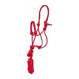 Pony/Mini Economy Mountain Rope Halter w/ Lead Red - Item # 44455