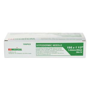 Eli Medical Disposable Needles Poly Hub 100 ct (18 ga x 1-1/2 in) - Item # 44526