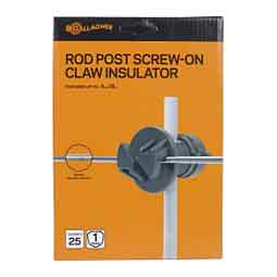 Rod Post Screw-on Claw Insulator with Locking Tab Black 25 ct - Item # 44555