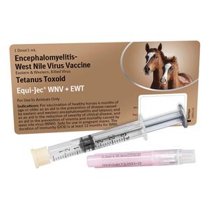 Equi-Jec WNV + EWT (West Nile + 2-way Sleeping Sickness + Tet) Equine Vaccine 1 dose syringe - Item # 44651