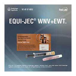 Equi-Jec WNV + EWT (West Nile + 2-way Sleeping Sickness + Tet) Equine Vaccine 1 dose syringe - Item # 44651