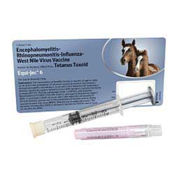 Equi-Jec 6 (West Nile + 2-way Sleeping Sickness + Tet + Flu + Rhino) Equine Vaccine 1 dose syringe - Item # 44653