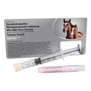 Equi-Jec 7 (West Nile + 3-way Sleeping Sickness + Tet + Flu + Rhino) Equine Vaccine 1 dose syringe - Item # 44654