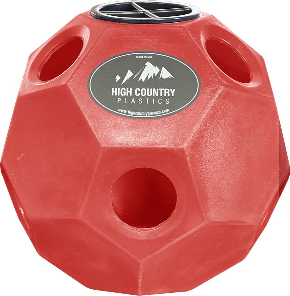 Red Equine Horse or Pony Hay Ball 75mm Treat Feeder **MULTI-BUY DISCOUNT** 