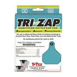 Tri-Zap Insecticide Cattle Ear Tags 20 ct - Item # 44718