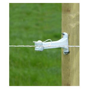 Wood Post Pinlock 5-in Offset Insulator White - Item # 45142
