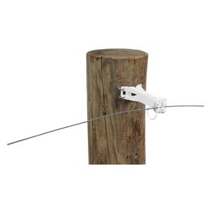 Wood Post Pinlock 5-in Offset Insulator White - Item # 45142