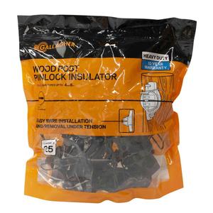 Wood Post Pinlock Insulator Black - Item # 45144