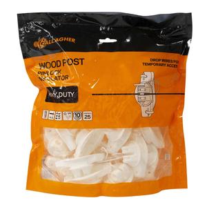 Wood Post Pinlock Insulator White - Item # 45144
