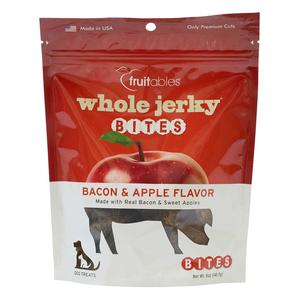 Whole Jerky Bites Dog Treats Bacon Apple - Item # 45340