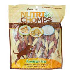 Nutri Chomps 6-in Mixed Flavor Braids Dog Treats 10 ct - Item # 45363