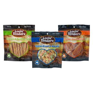 Lovin' Tenders Chicken Dog Treat Trio 21 oz total (3 ct) - Item # 45441
