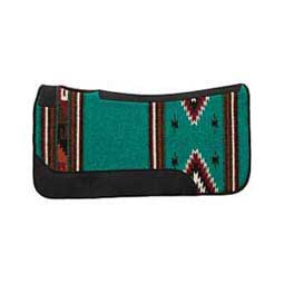 Contoured Single Weave Wool Blend Felt Horse Saddle Pad Turquoise Pattern - Item # 45576