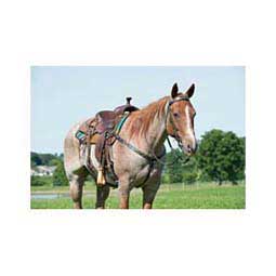Contoured Single Weave Wool Blend Felt Horse Saddle Pad Turquoise Pattern - Item # 45576