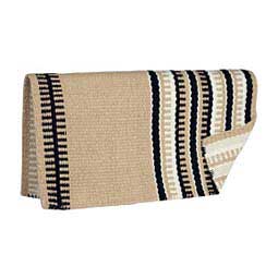 Reversible Patterned New Zealand Wool Horse Saddle Blanket Black/Sand - Item # 45578