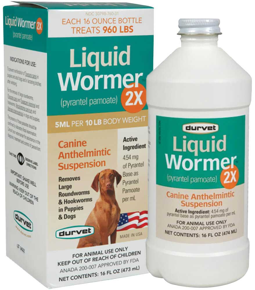 Liquid Wormer 2x Dewormer For Dogs Durvet Dewormers Pet