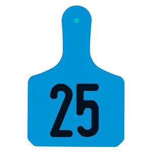 Y-Tag Numbered One-Piece Calf ID Ear Tags Blue - Item # 45677