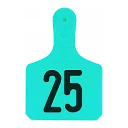 Y-Tag Numbered One-Piece Calf ID Ear Tags Turquoise - Item # 45677