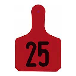 Y-Tag Numbered One-Piece Calf ID Ear Tags Red - Item # 45677