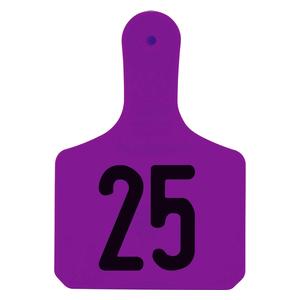 Y-Tag Numbered One-Piece Calf ID Ear Tags Purple - Item # 45677