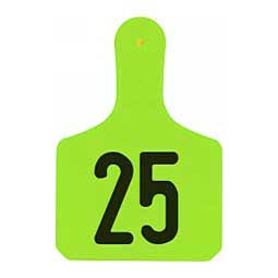 Y-Tag Numbered One-Piece Calf ID Ear Tags Chartreuse - Item # 45677
