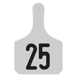 Y-Tag Numbered One-Piece Cow ID Ear Tags White - Item # 45679