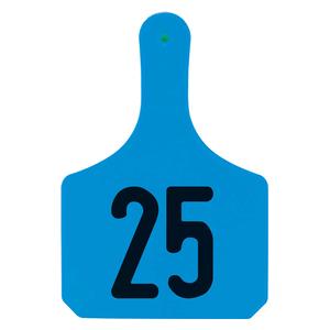 Y-Tag Numbered One-Piece Cow ID Ear Tags Blue - Item # 45679