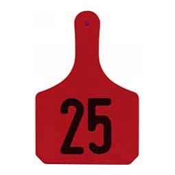 Y-Tag Numbered One-Piece Cow ID Ear Tags Red - Item # 45679
