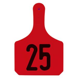 Y-Tag Numbered One-Piece Cow ID Ear Tags Red - Item # 45679