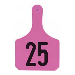 Y-Tag Numbered One-Piece Cow ID Ear Tags Pink - Item # 45679