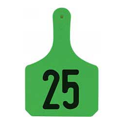 Y-Tag Numbered One-Piece Cow ID Ear Tags Green - Item # 45679
