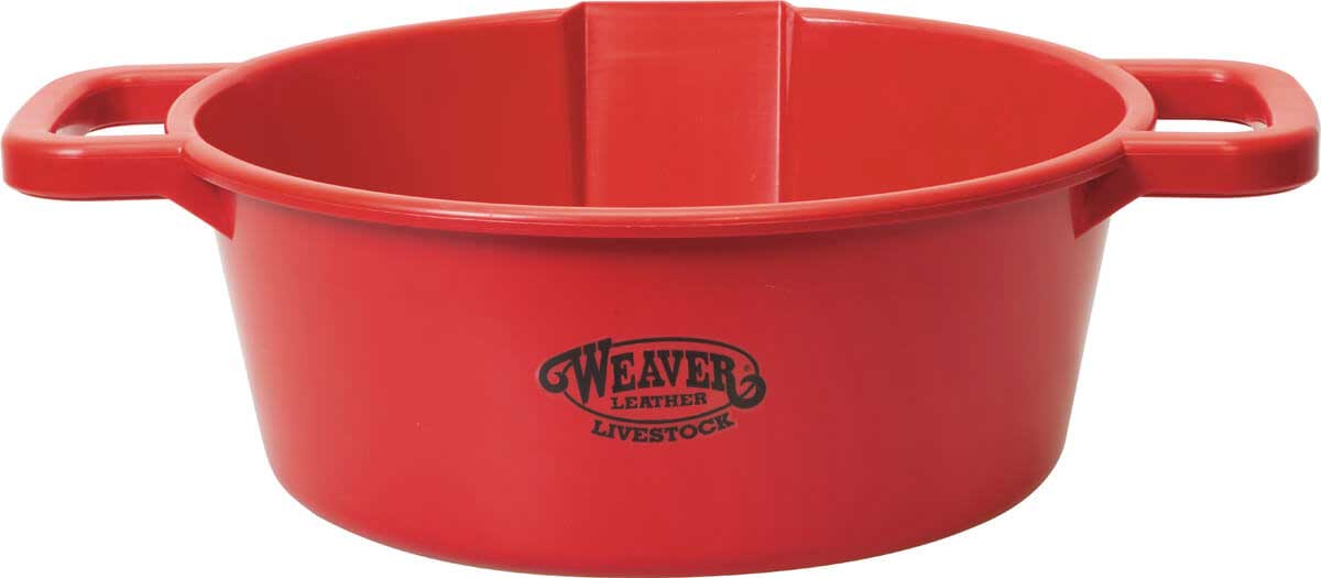 Weaver Large Round Feed Pan 22 qt Black