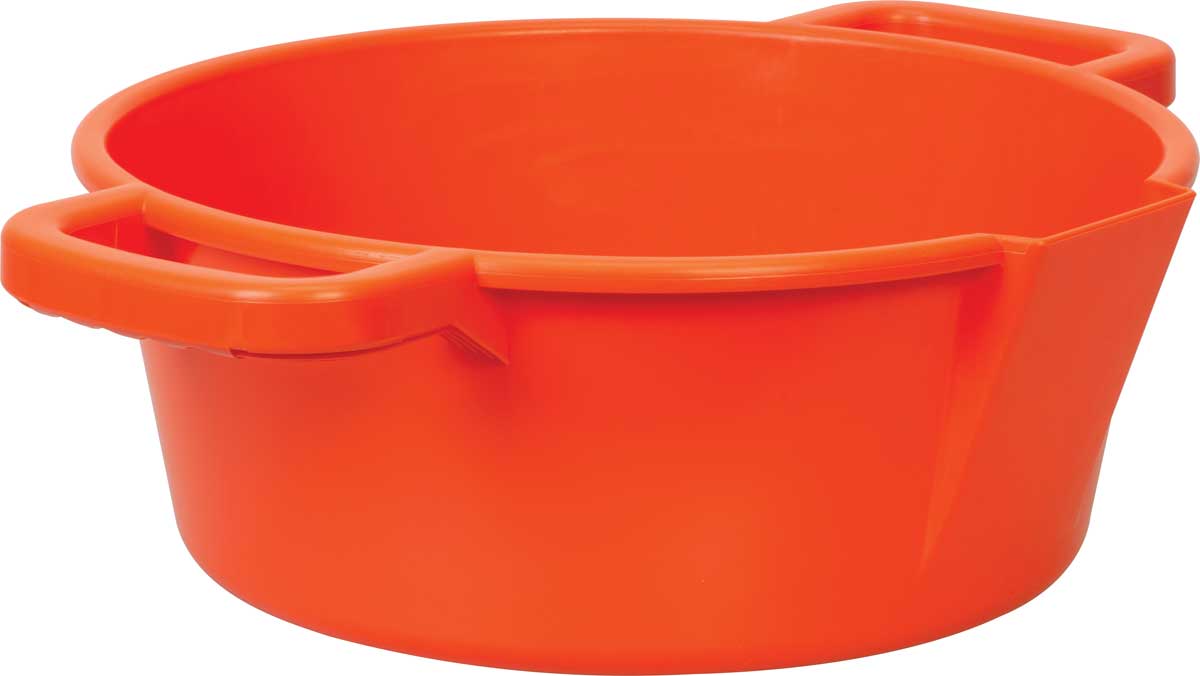 thumbnail image 2 of Weaver Leather 22-Quart Round Livestock Feed Pan - Purple Polyethylene Farm Feeder 2 of 14