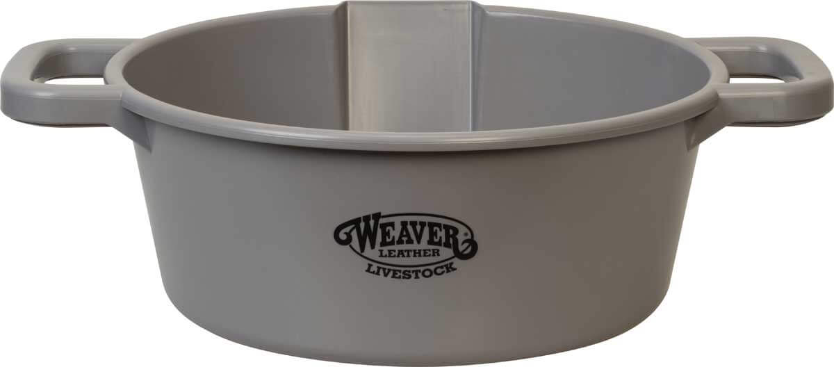 Weaver Large Round Feed Pan 22 qt Black