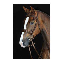 Collegiate Mono Crown Padded Raised Caveson Bridle Brown - Item # 45906