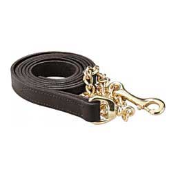 1-in Leather Lead with Chain Black - Item # 45952