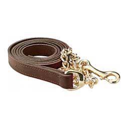 1" Leather Lead with Chain Havana Brown - Item # 45952