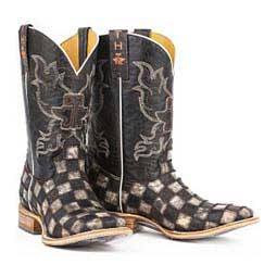 Gunmetal Check 11" Cowboy Boots Brown - Item # 46044