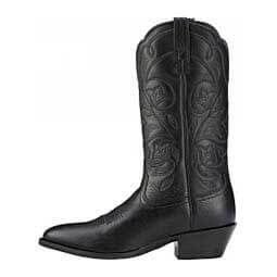 Heritage Western R Toe 11-in Cowgirl Boots Black Deertan - Item # 46132