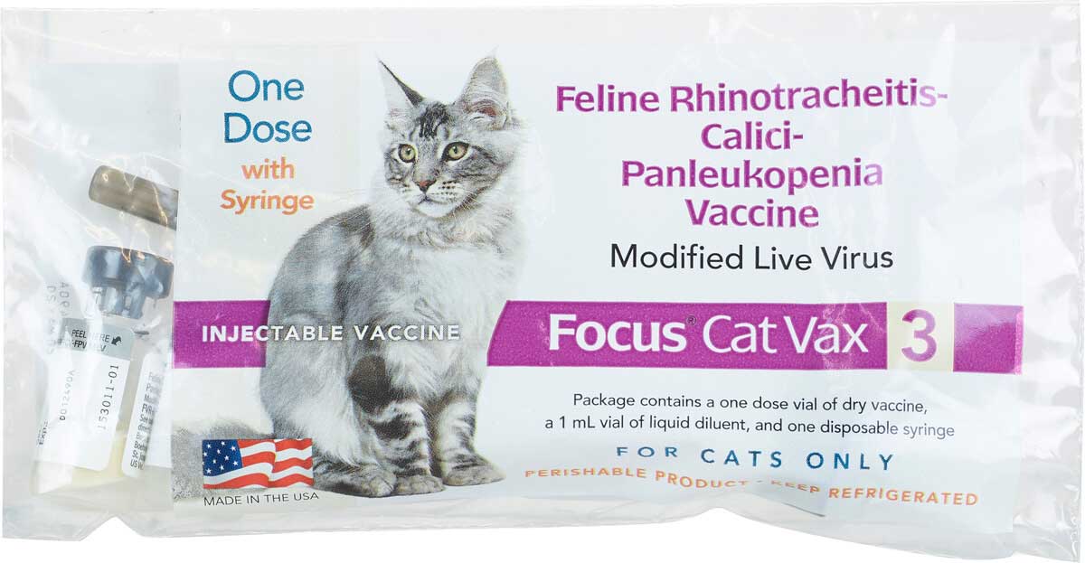 Focus Cat Vax 3 Vaccine Durvet Cat Vaccines Vaccines Pet