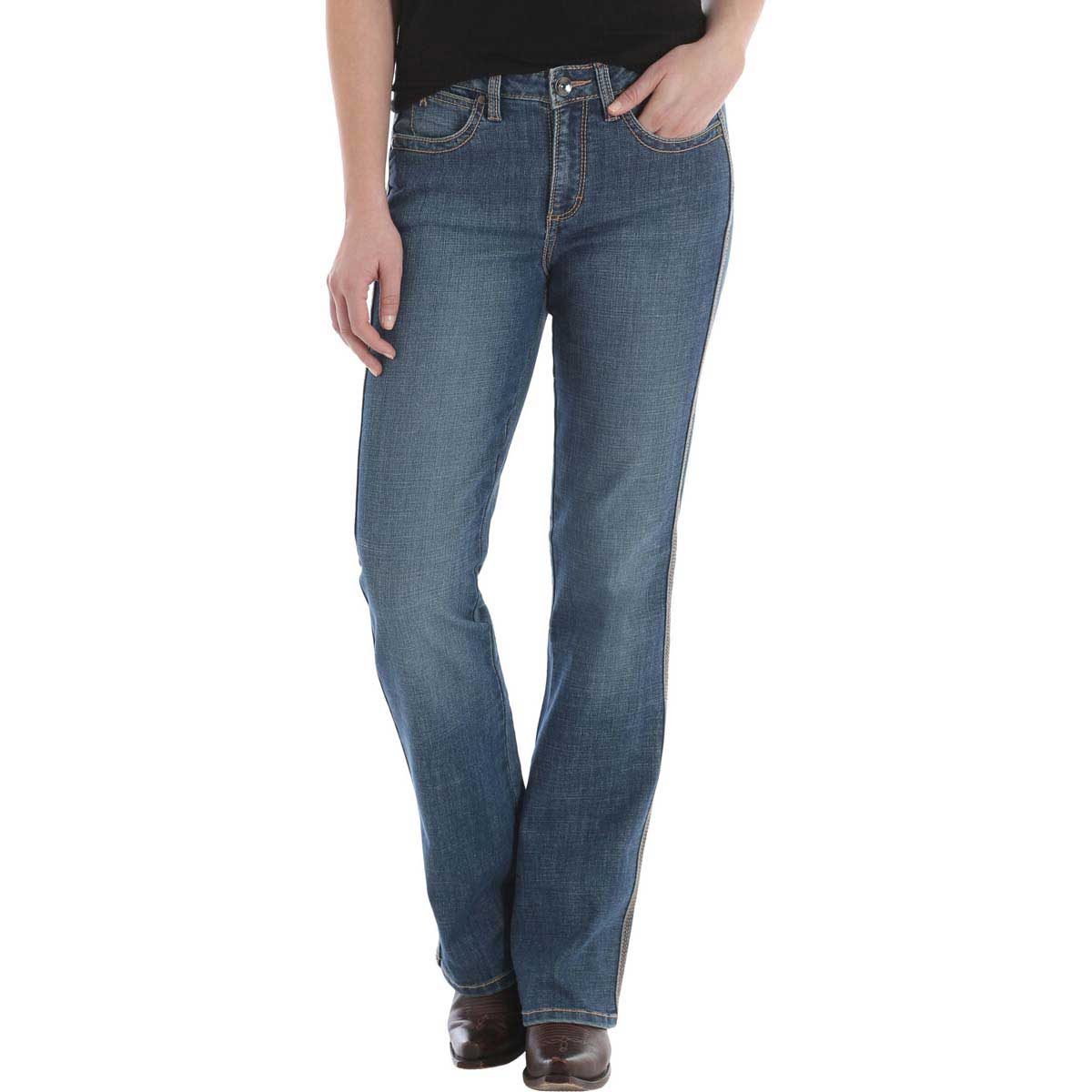 Aura Mid-Rise Instantly Slimming Womens Jeans Blue - Item # 46260