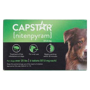 Capstar Oral Flea Tablets for Dogs 25 lbs plus (6 ct) - Item # 46268