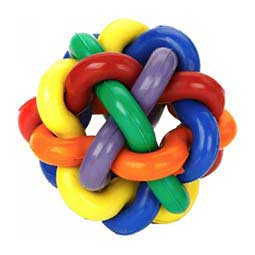 Nobbly Wobbly Rubber Interwoven Ball Dog Toy 3 in - Item # 46540