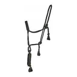 Hand Braided Premium Rope Horse Halter with Lead Black - Item # 46660